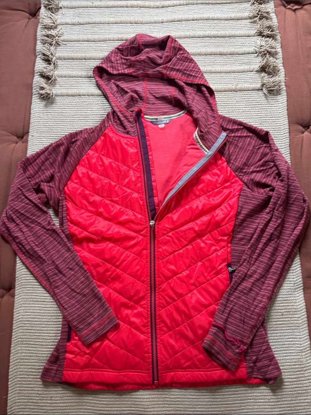 Smartwool Hoodie jacket double corbet smartloft hybrid full zip vest WOMENS XL